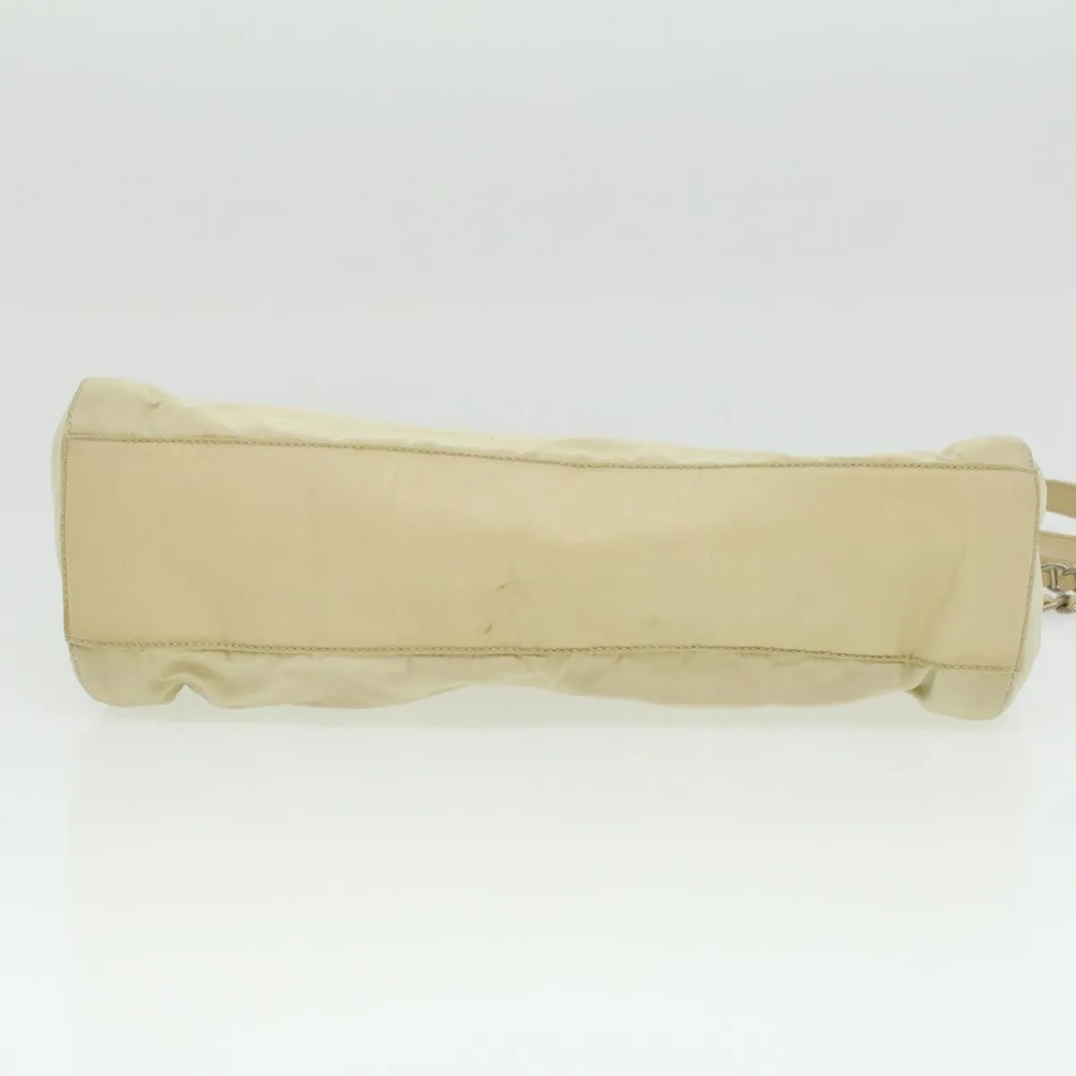 PRADA Chain Shoulder Bag Nylon Beige  ac1622