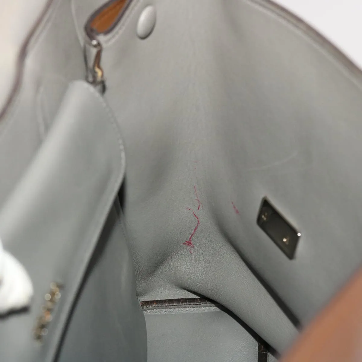 PRADA Hand Bag Leather 2way Brown  fm2539