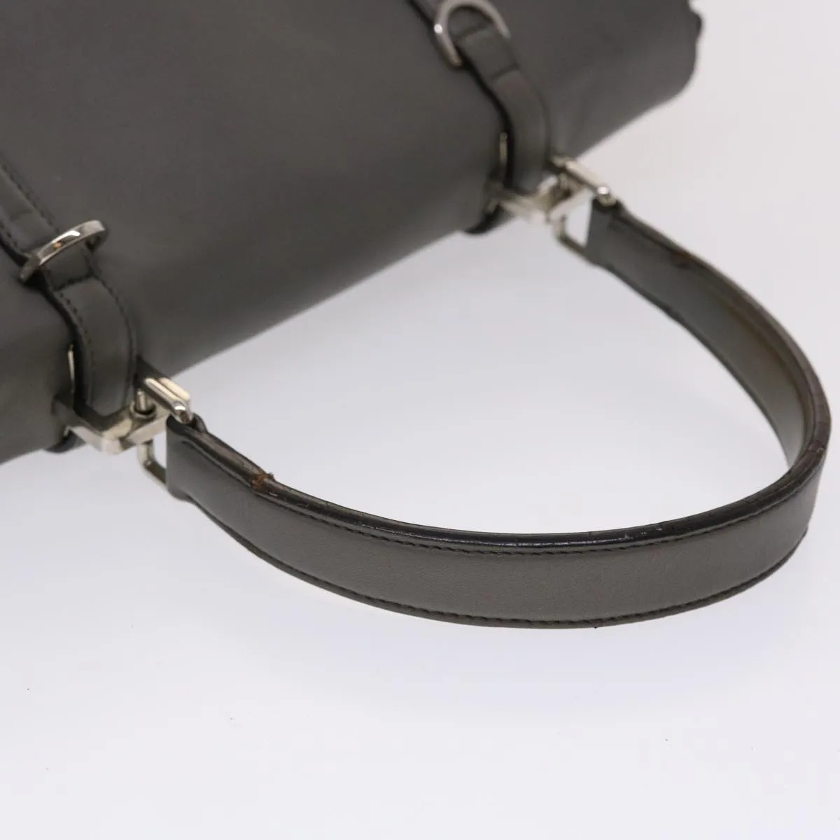 PRADA Hand Bag Leather 2way Brown  fm2539