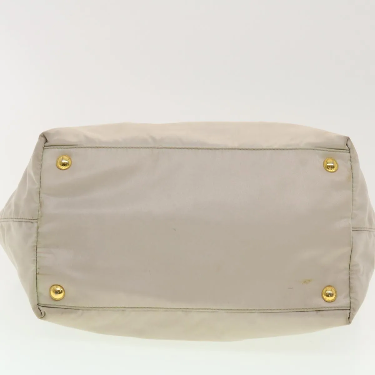 PRADA Hand Bag Nylon Beige  bs5442