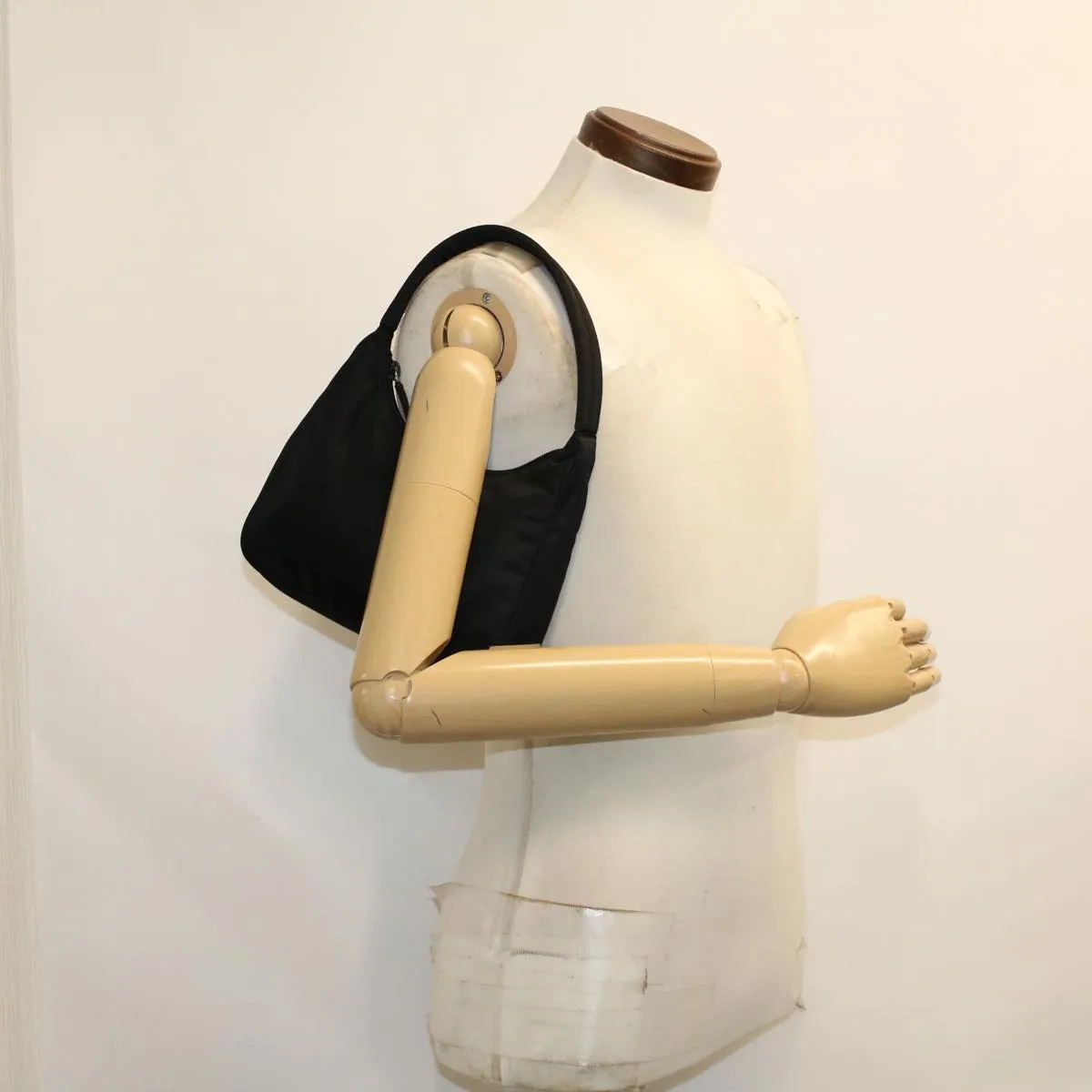 PRADA Hand Bag Nylon Black  yk7498