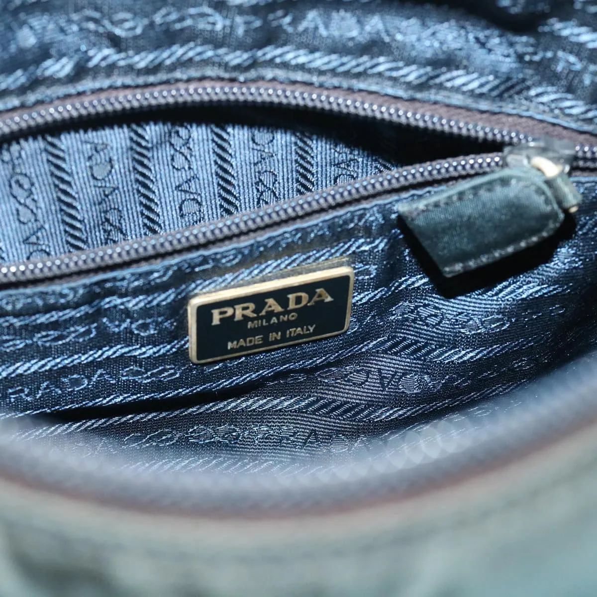 PRADA Hand Bag Nylon Navy  bs6635
