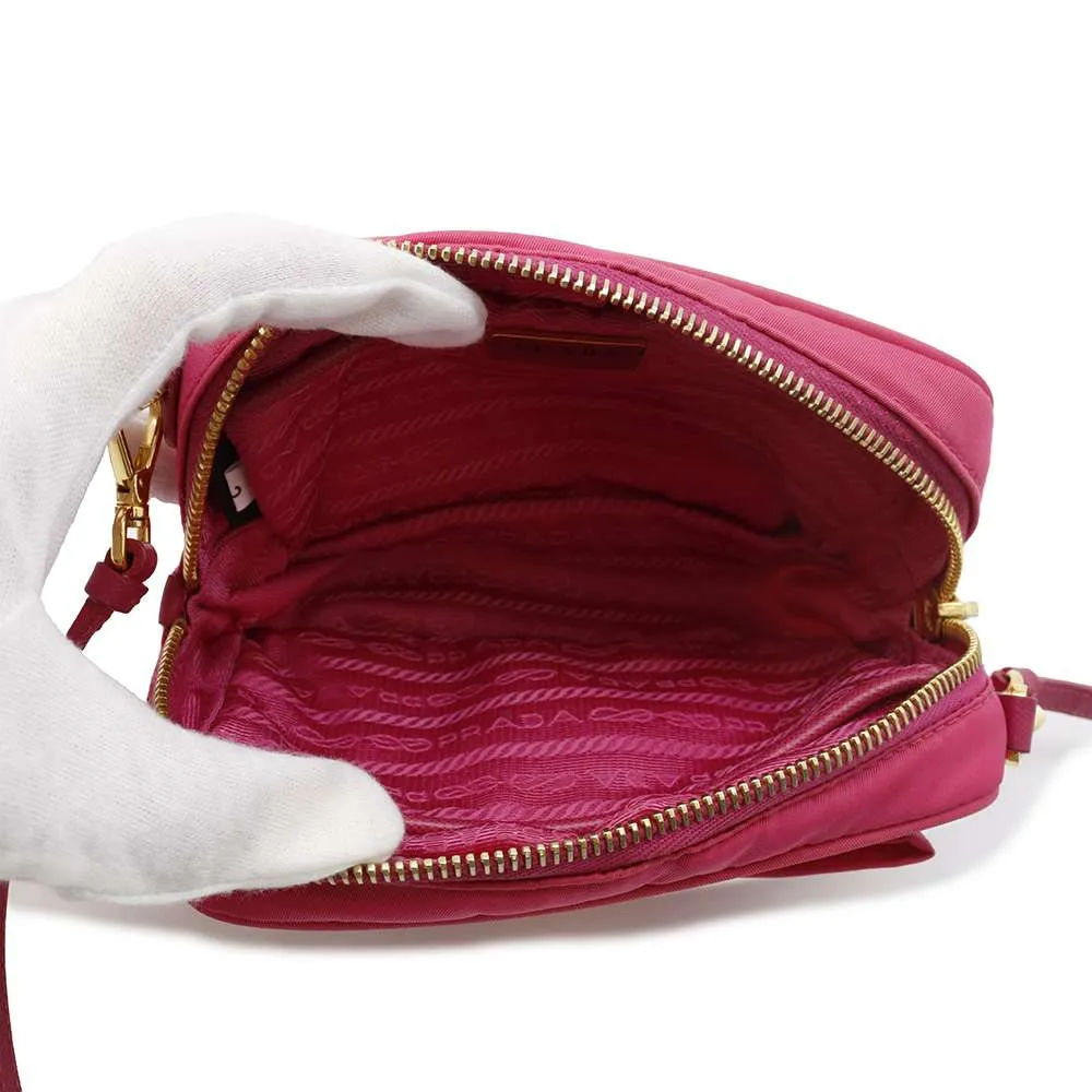 PRADA Ribbon Shoulder Pouch Pink 1N1727 Nylon