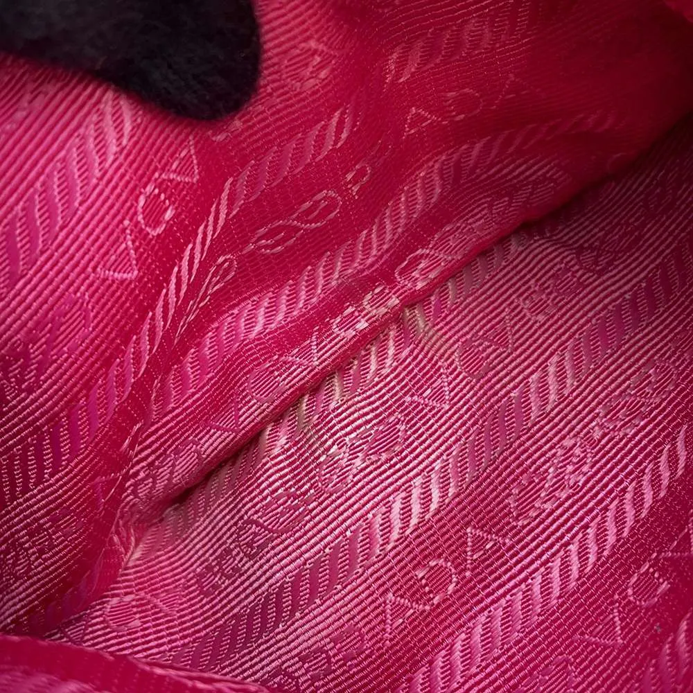 PRADA Ribbon Shoulder Pouch Pink 1N1727 Nylon