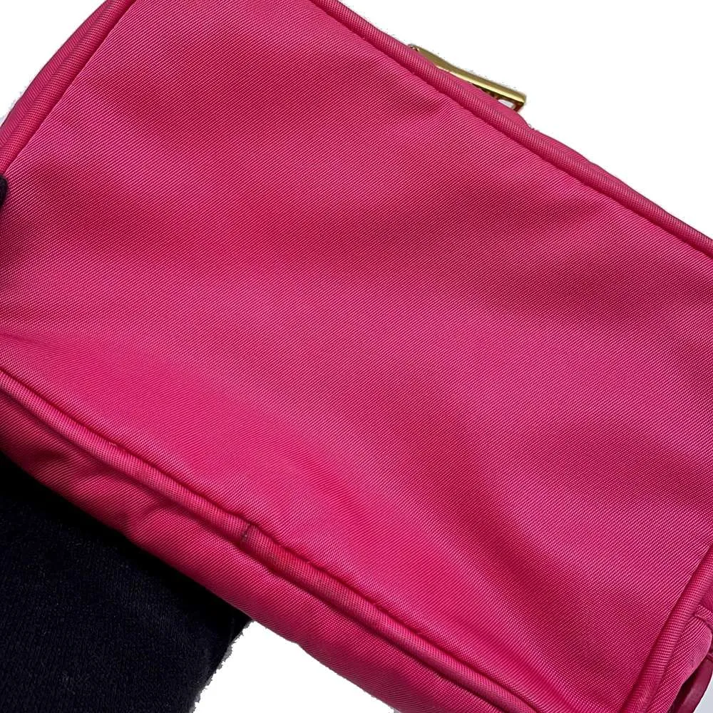 PRADA Ribbon Shoulder Pouch Pink 1N1727 Nylon