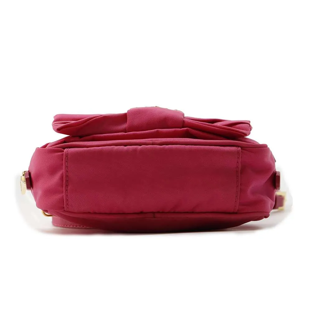 PRADA Ribbon Shoulder Pouch Pink 1N1727 Nylon