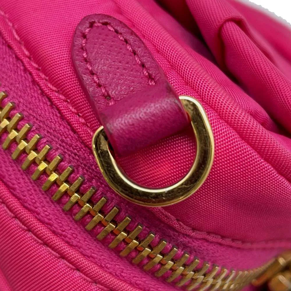 PRADA Ribbon Shoulder Pouch Pink 1N1727 Nylon
