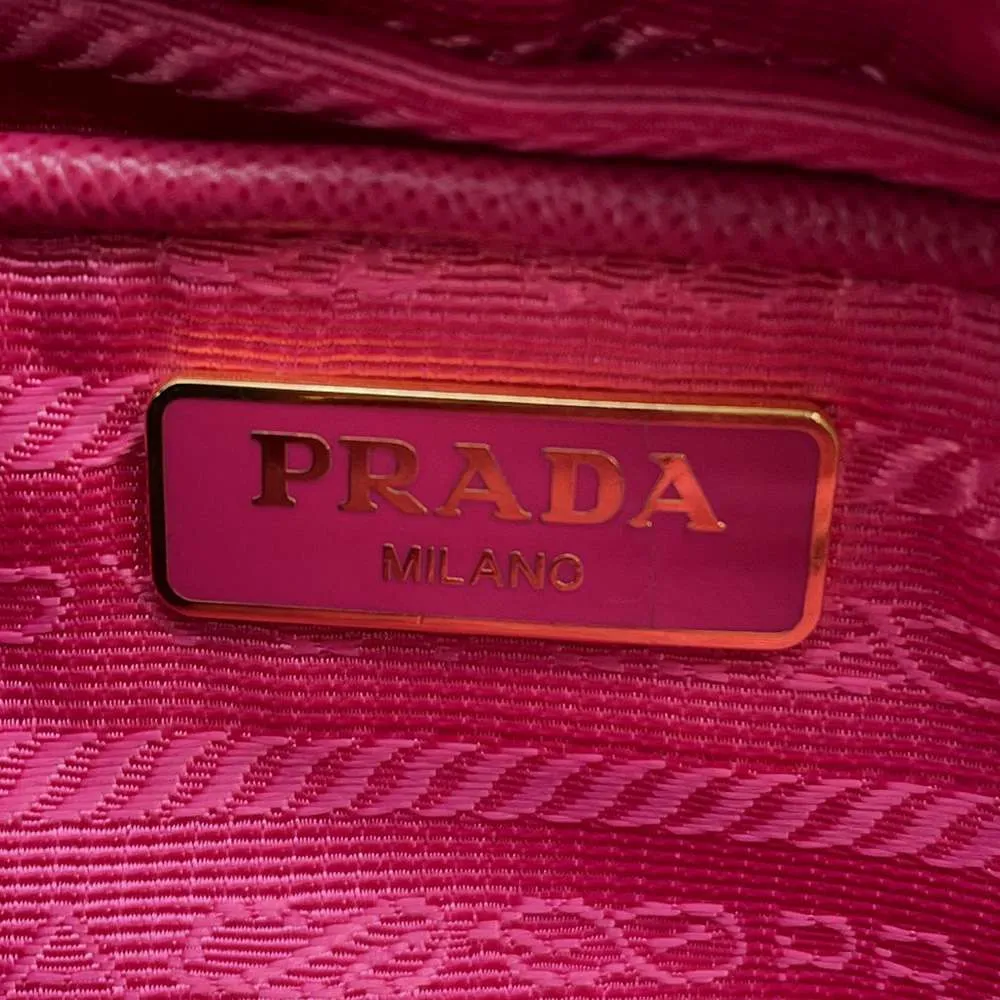 PRADA Ribbon Shoulder Pouch Pink 1N1727 Nylon