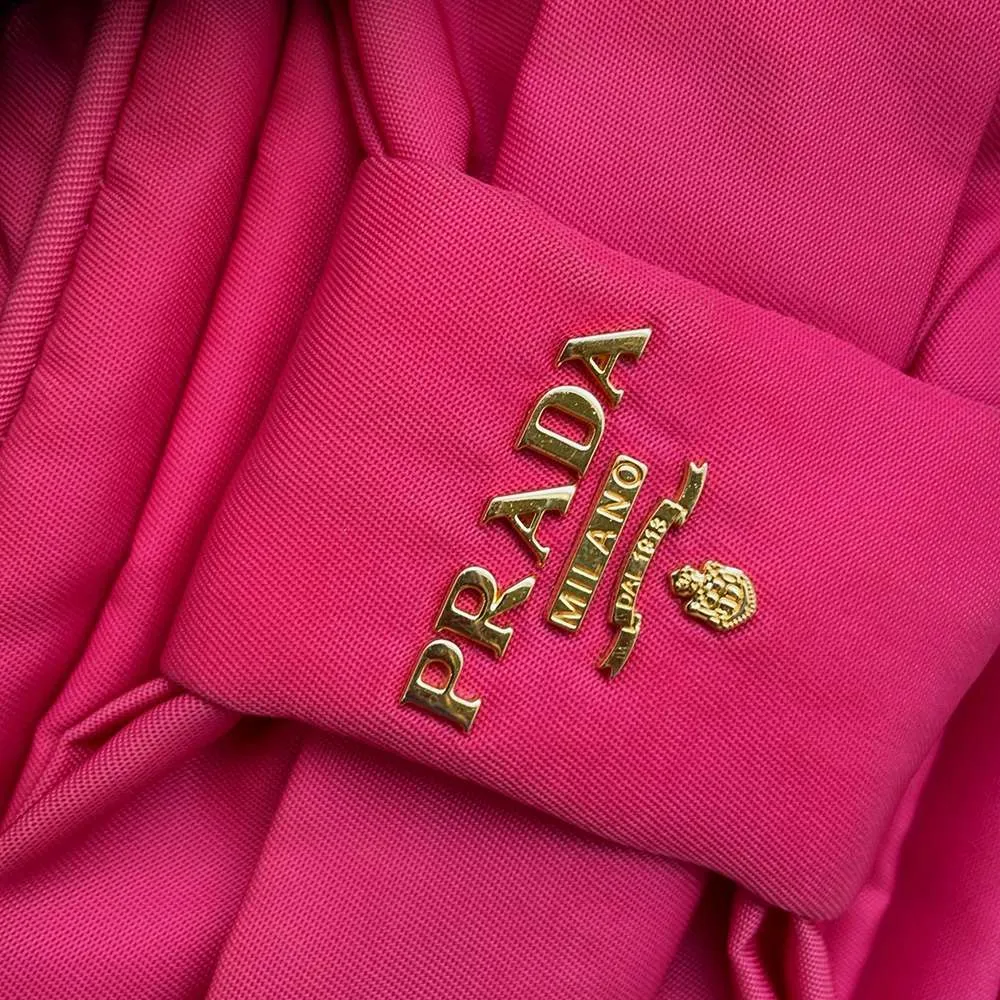 PRADA Ribbon Shoulder Pouch Pink 1N1727 Nylon
