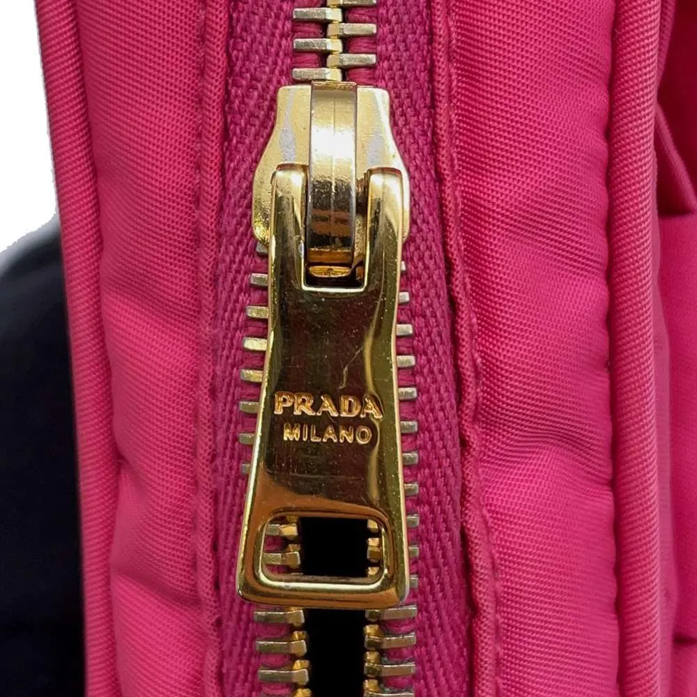 PRADA Ribbon Shoulder Pouch Pink 1N1727 Nylon
