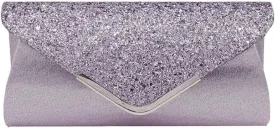 Queena Womens Shiny Glitter Evening Clutch Envelope Handbag Chain Purse for Wedding Party Prom Gift for Mom Wife Girlfriend