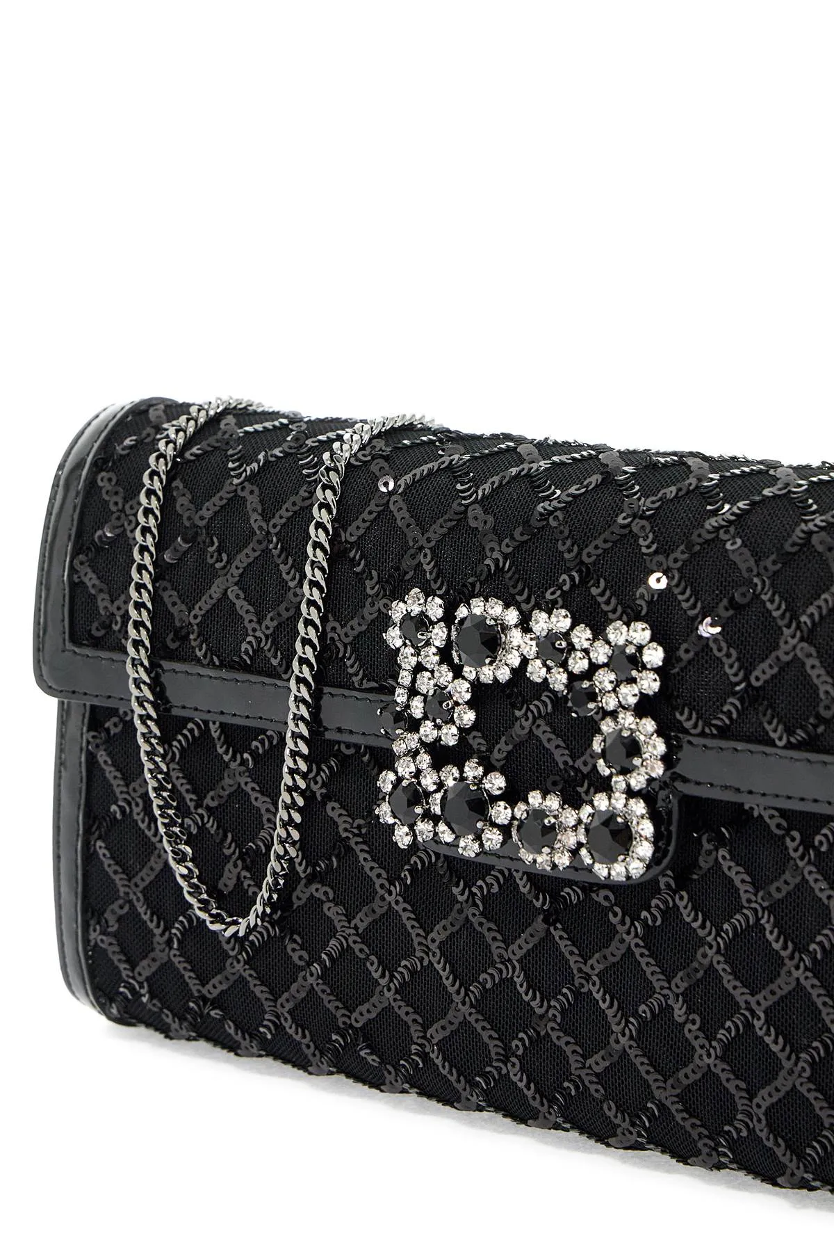 "flower buckle envelope RBWAMFD0211TPV NERO