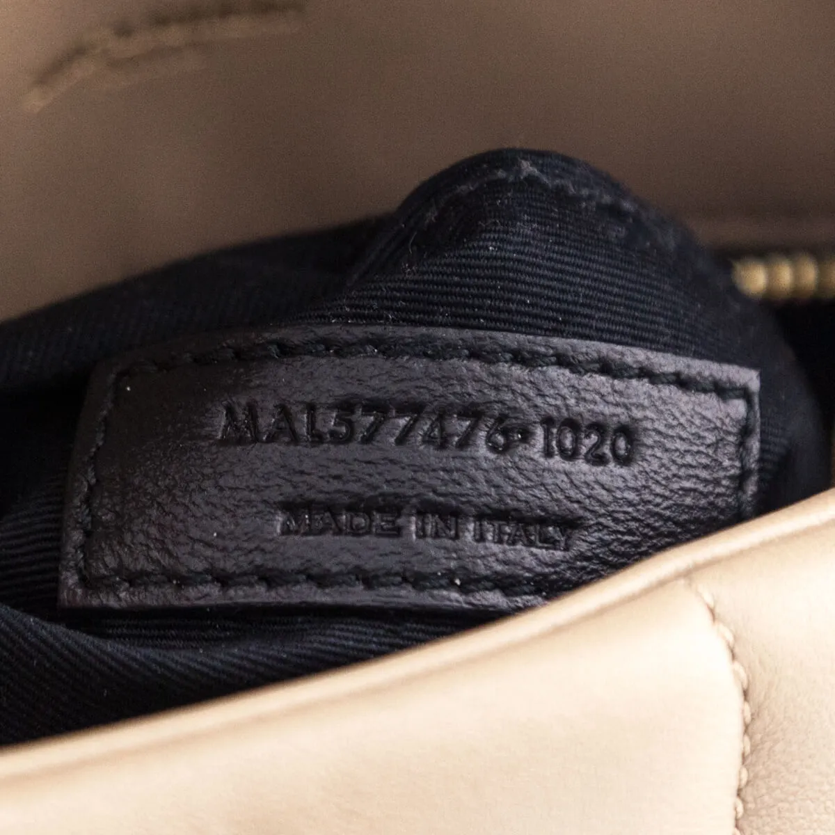 Saint Laurent Beige Lambskin Quilted Small Loulou Puffer Satchel