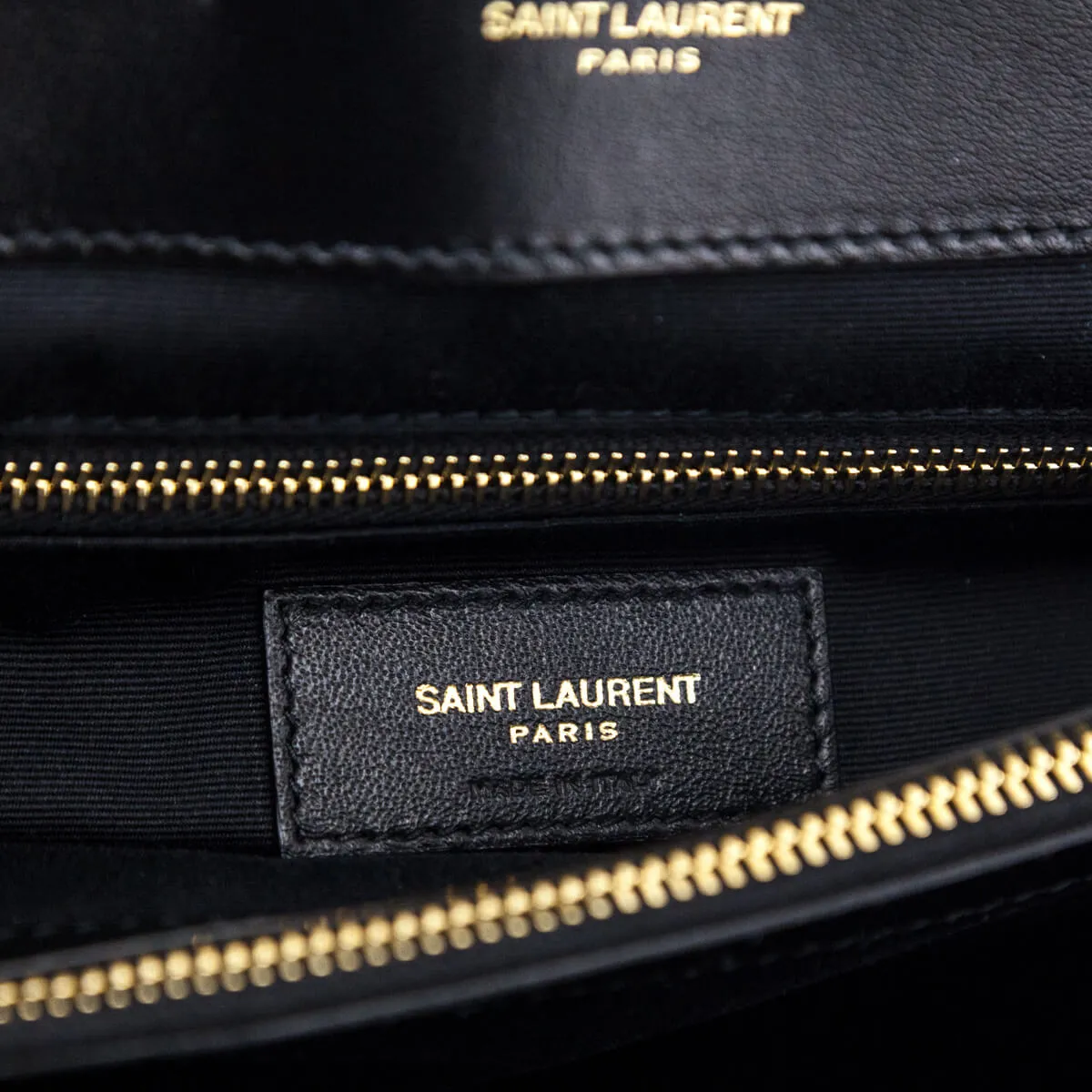 Saint Laurent Black Calfskin Matelasse Large Loulou Monogram Chain Satchel