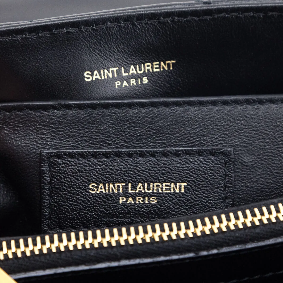 Saint Laurent Black Calfskin Y Quilted Monogram Small Loulou Chain Satchel