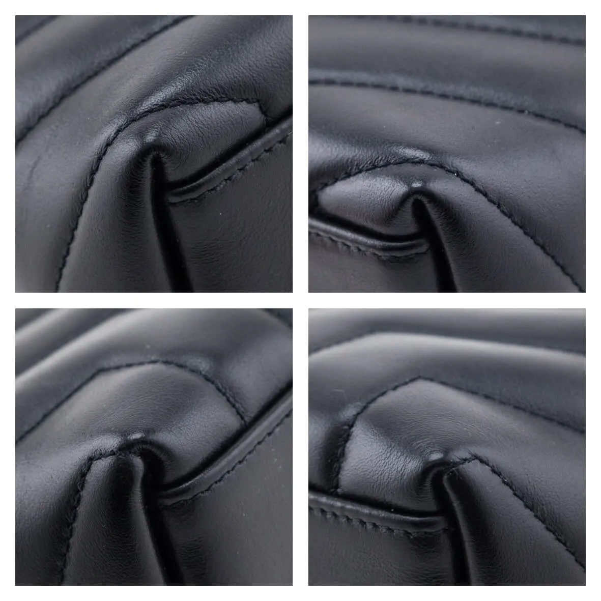 Saint Laurent Black Calfskin Y Quilted Monogram Small Loulou Chain Satchel