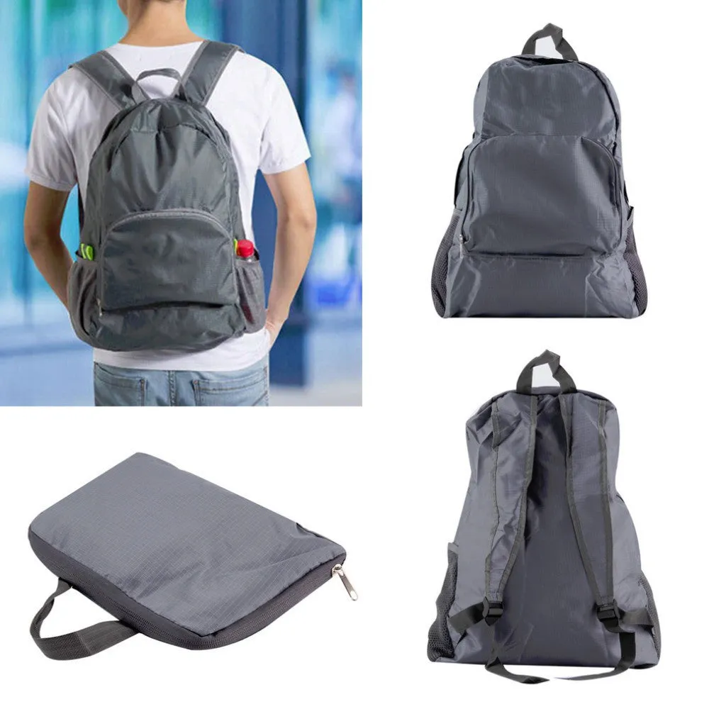 Sidiou Group Outdoor travel Nylon Foldable Portable Zipper Travel Backpack Outdoor Shoulder Bags