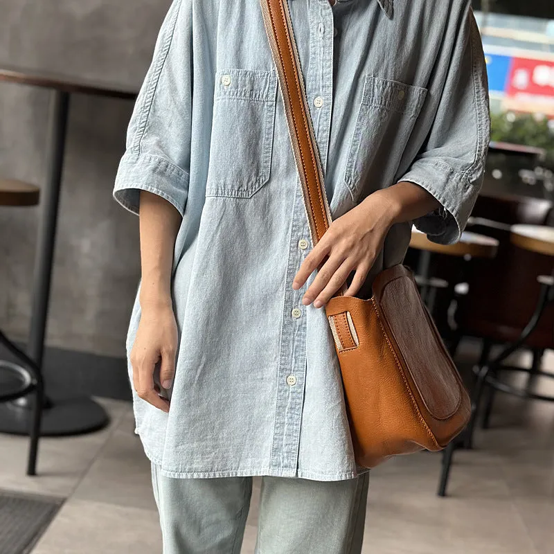 Stylish Womens Small Leather Shoulder Bag Soft Leather Crossbody Purse