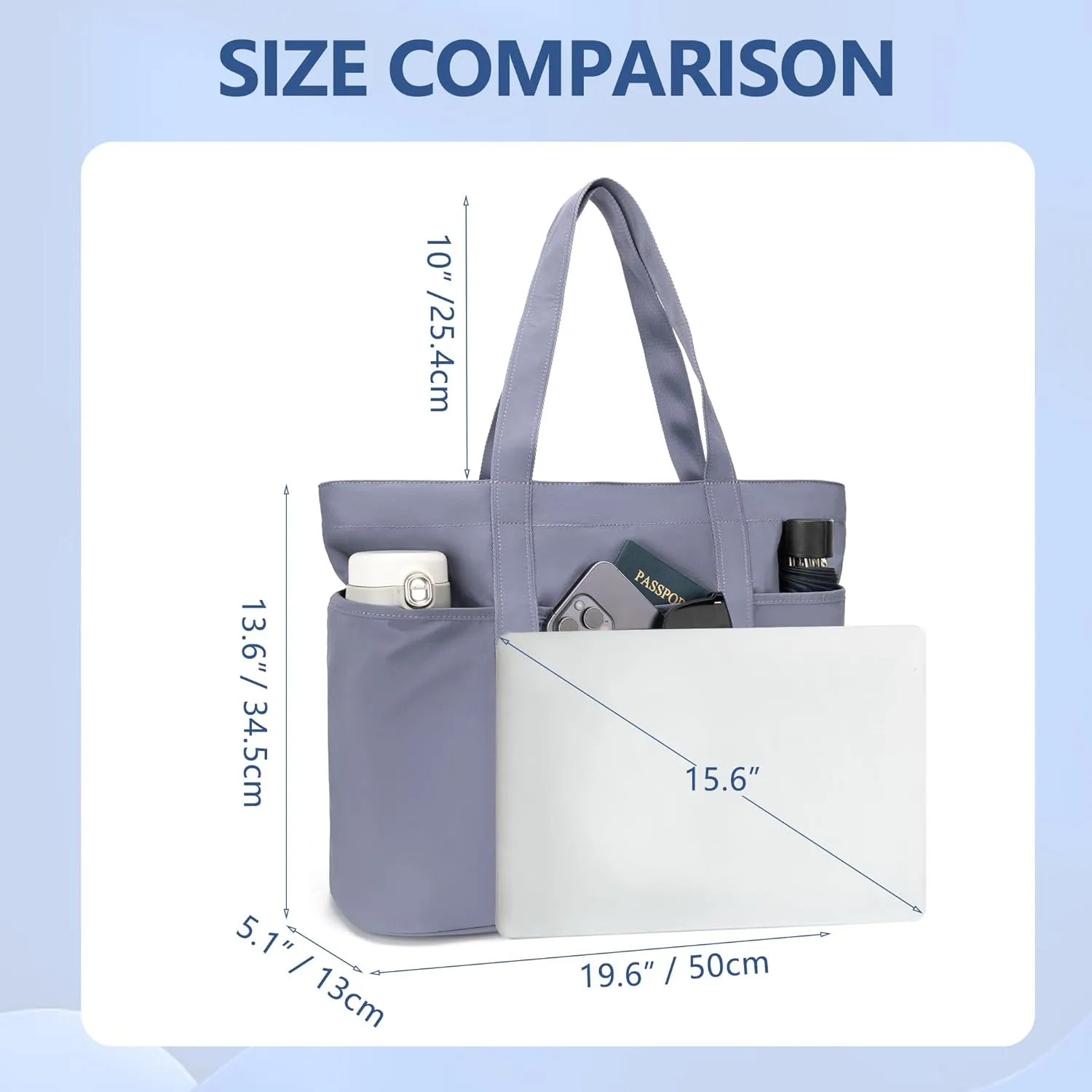 Tote Bag for Women,Large Handbag with Laptop Compartment, Shoulder Bag for Travel, Tote Bags for Work and Everyday
