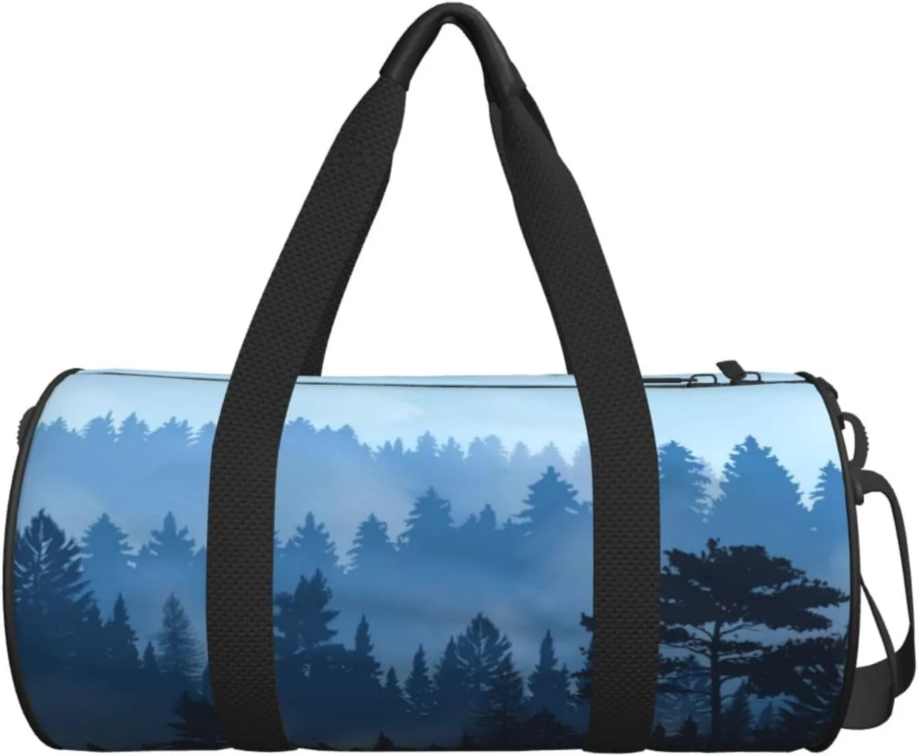 Travel Duffle Bag for Men Women, Evening Fog Trees Forest Duffle Bags for Sport Gym Overnight Luggage