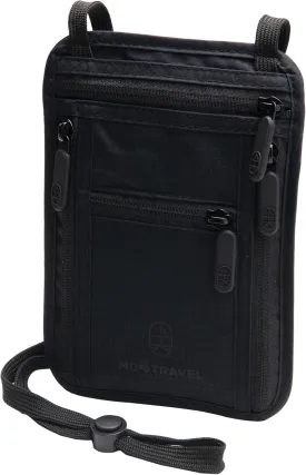 Travel Neck Wallet RFID Blocking  Hidden Passport Holder for Men & Women, Anti-Theft Travel Pouch with Adjustable Lanyard, Lightweight & Water Resistant