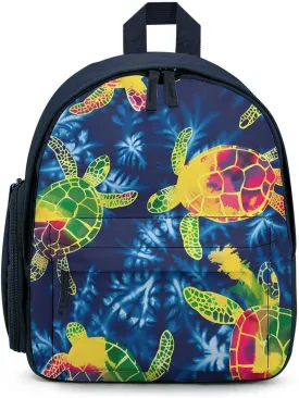Turtles Tie Dye Cute Backpack Daily Casual Daypack Travel Mini Bag with Adjustable Strap Blue-style-15