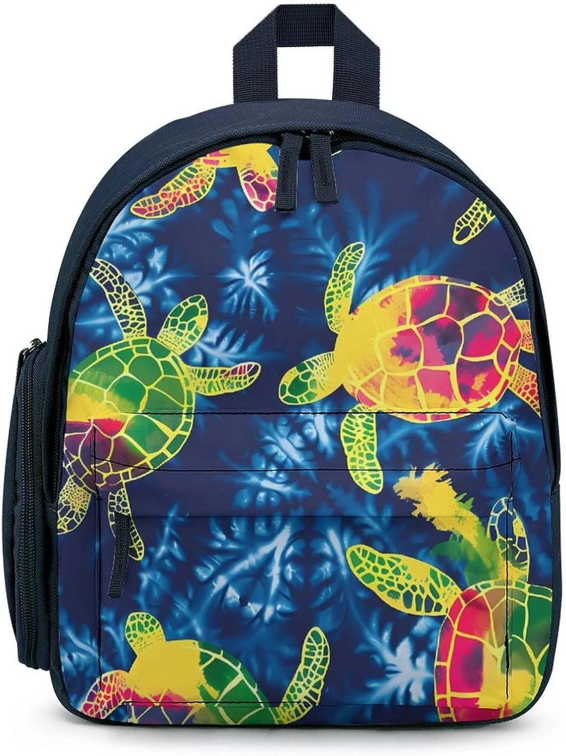 Turtles Tie Dye Cute Backpack Daily Casual Daypack Travel Mini Bag with Adjustable Strap Blue-style-15