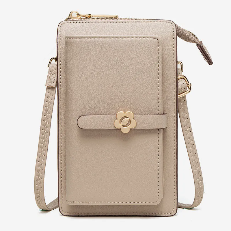 Women's Small Transparent Mini Messenger Phone Bag Lightweight Elegant with Touch Screen Window