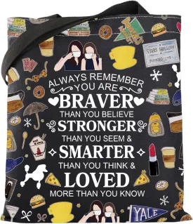 WSNANG G G TV Show Gift Diner Tote Bag TV Show Reusable Shoulder Bag Lorelai Rory Fan Gift