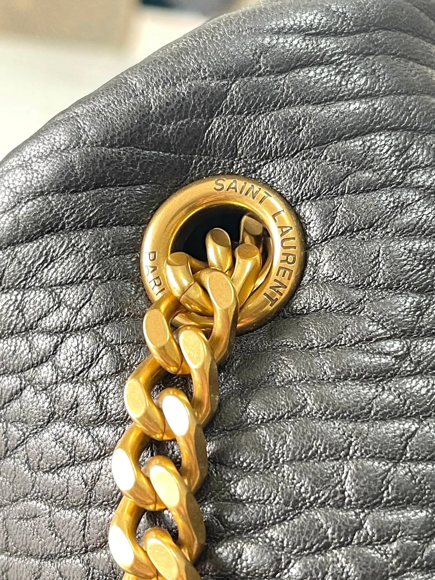 YSK343 Calypso Large in Grained Lambskin / 11" x 8.7" x 4.7" / HIGHEST QUALITY VERSION